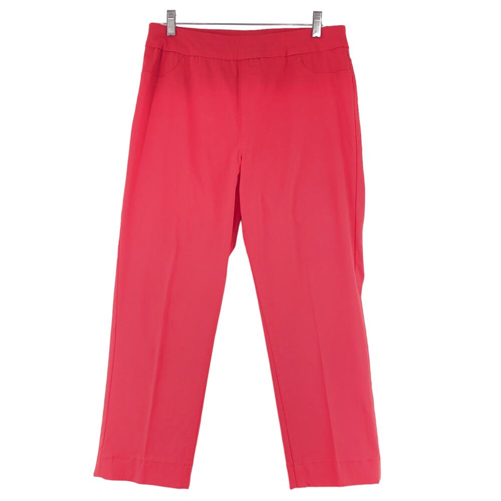 Soft Surroundings Womens Size M Superla Pull On Pants Stretch Coral *TINY FLAW